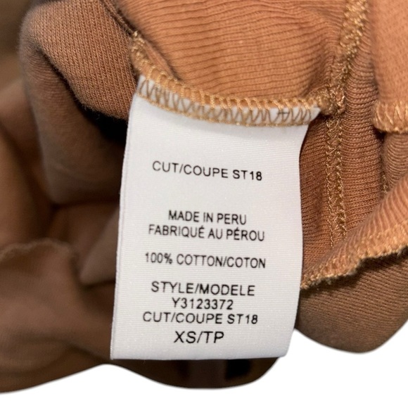 Guess Jeans Tan Lettuce Trim Sleeveless Blouse Women’s XS Draw String Waist Y2K - Picture 9 of 12